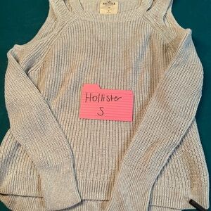 Hollister Gray Off-the-Shoulder Sweater